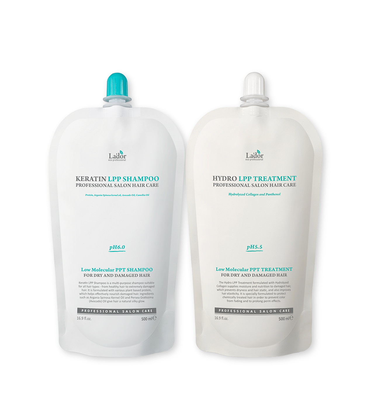 Keratin Shampoo + Treatment (refill) 500ml + 500ml set